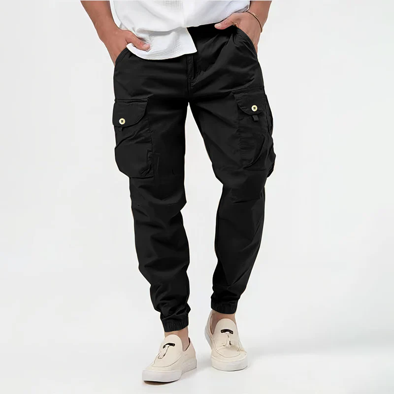 Men’s Cargo Joggers with Tapered Cuffs