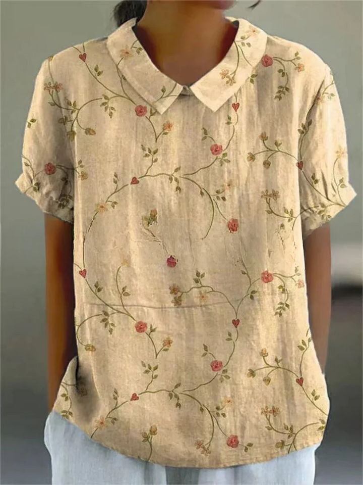Women’s Short-Sleeve Floral Blouse