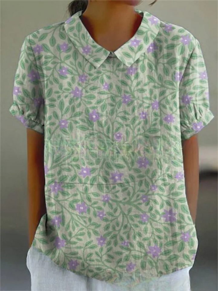Women’s Short-Sleeve Floral Blouse