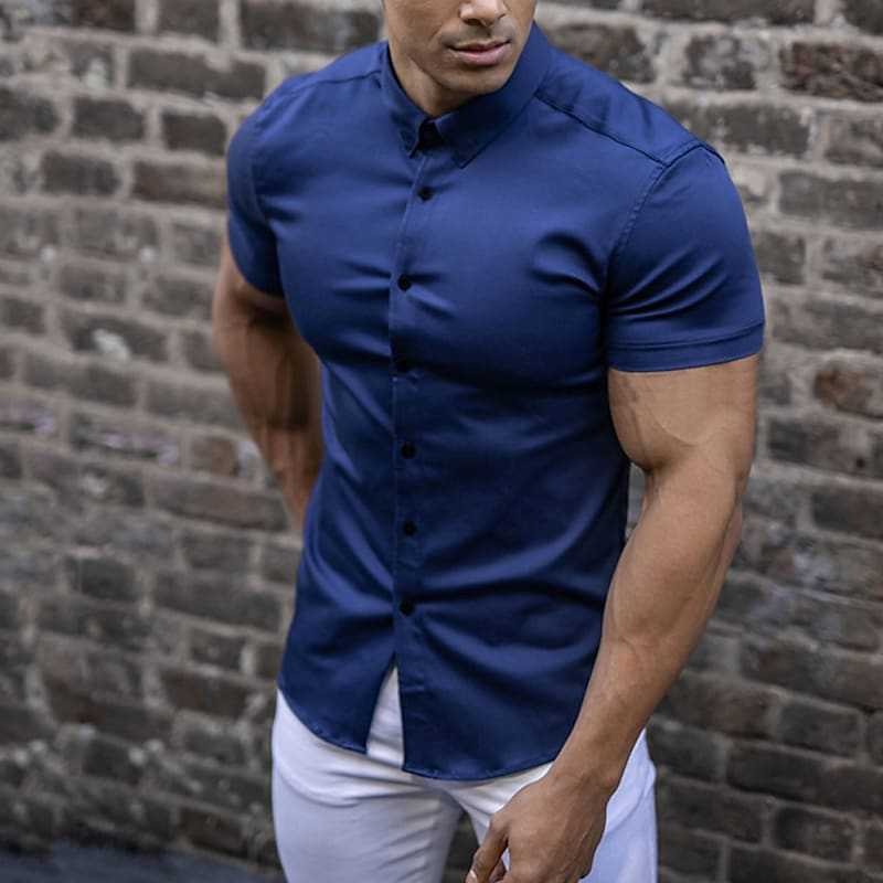 Men's Slim-Fit Short-Sleeve Shirt