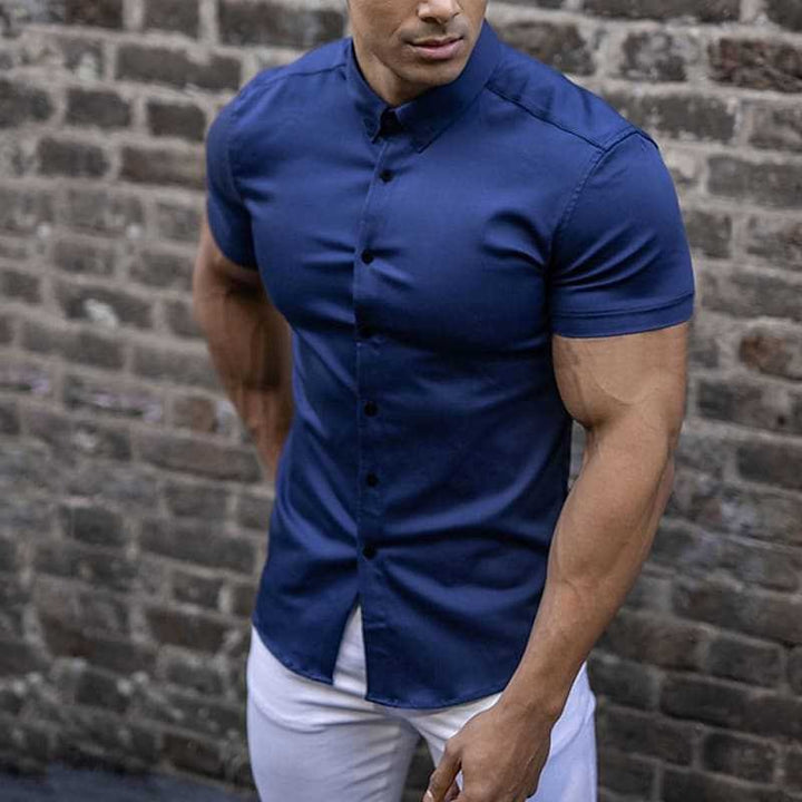 Men's Slim-Fit Short-Sleeve Shirt