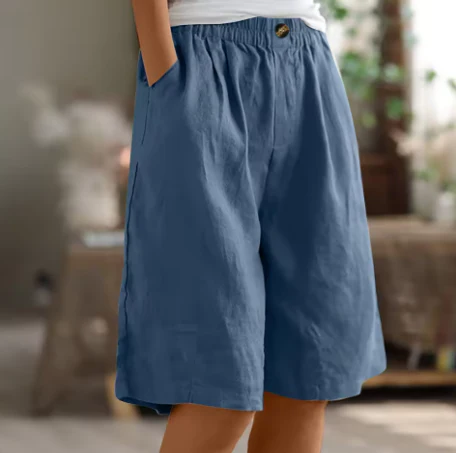 Women’s Wide-Leg Shorts with Elastic Waistband