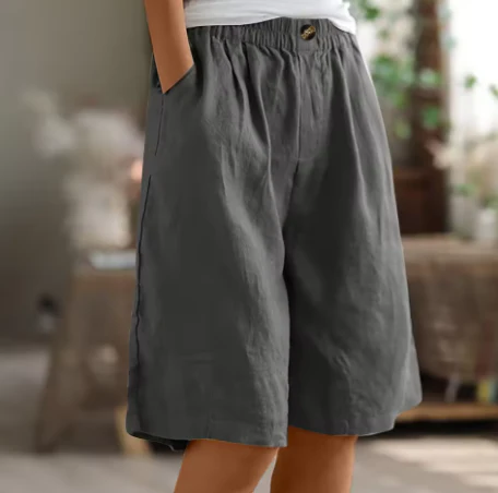 Women’s Wide-Leg Shorts with Elastic Waistband