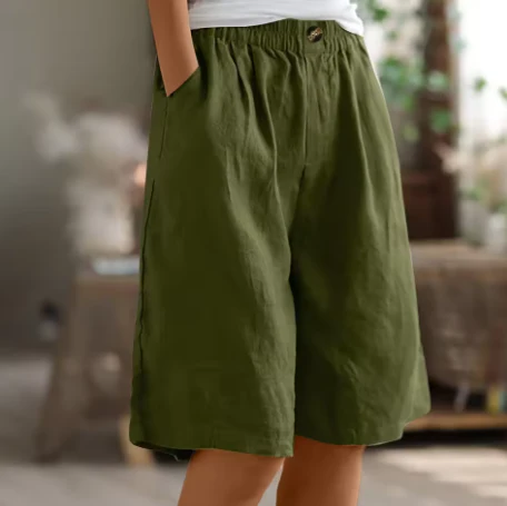 Women’s Wide-Leg Shorts with Elastic Waistband