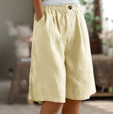 Women’s Wide-Leg Shorts with Elastic Waistband