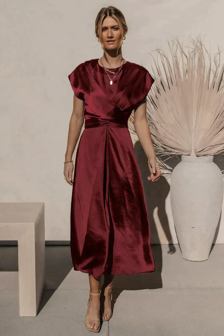 Women’s Satin-Finish Midi Dress