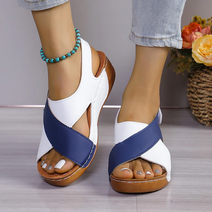 Women’s Two-Tone Wedge Sandals