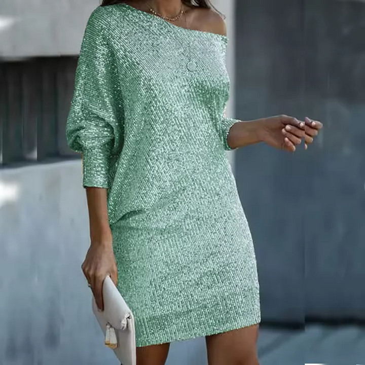 Women’s Off-the-Shoulder Sequin Mini Dress