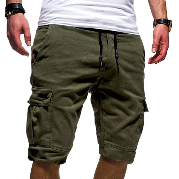 Men's Slim-Fit Cargo Shorts with Drawstring