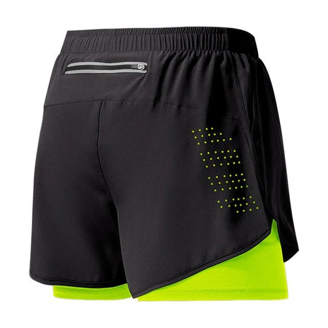 Men’s Double-Layer Shorts with Zippered Pocket
