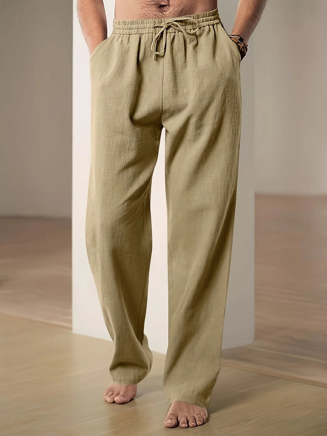 Men’s Wide-Leg Adjustable Trousers