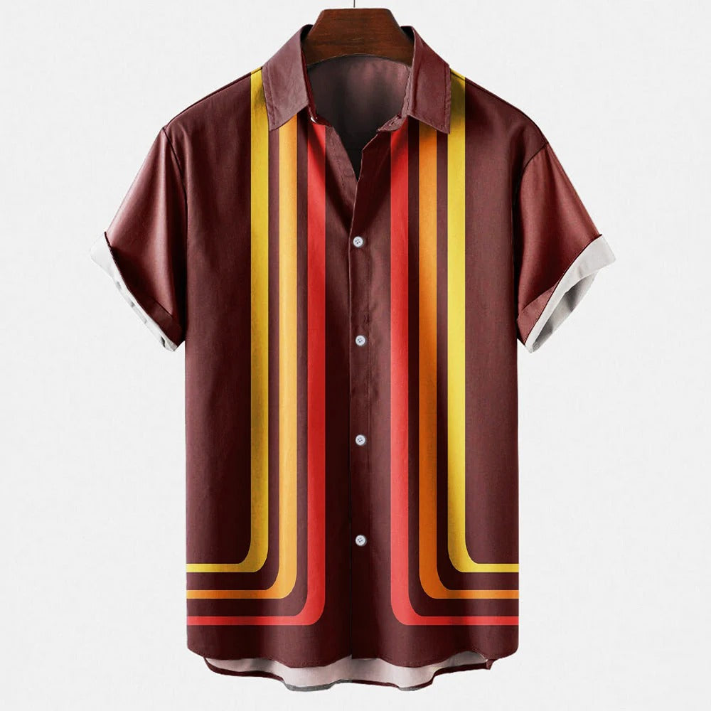 Men’s Striped Button-Down Shirt