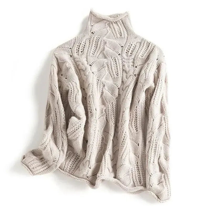 Women’s Cable-Knit Turtleneck Sweater