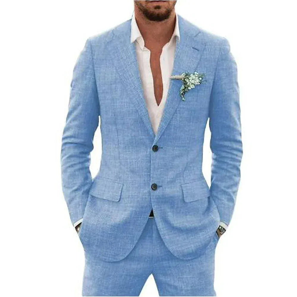 Men’s Slim-Fit Two-Piece Suit Set
