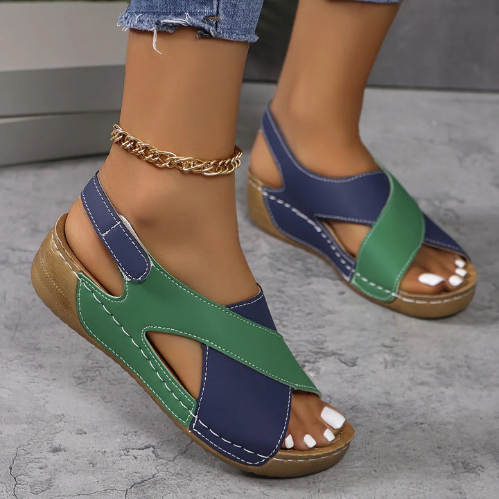 Women’s Two-Tone Wedge Sandals