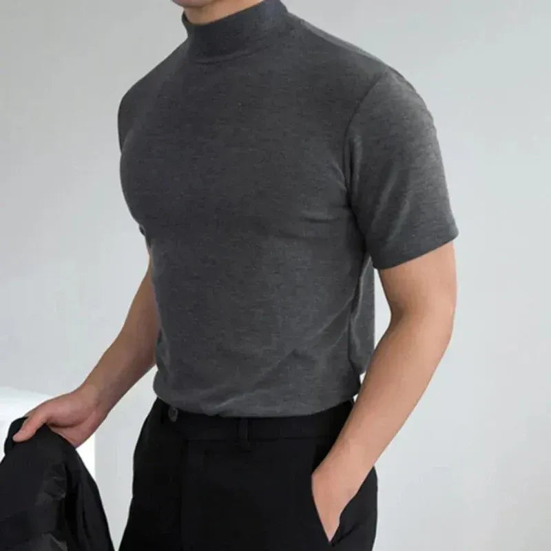 Men’s Mock-Neck Slim-Fit T-Shirt