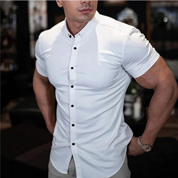 Men's Slim-Fit Short-Sleeve Shirt