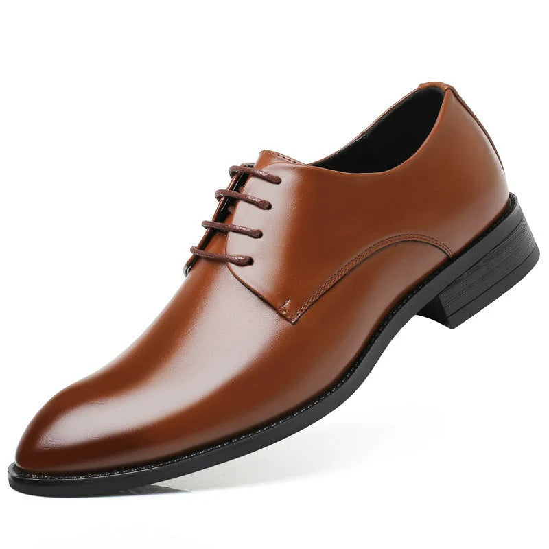 Men’s Pointed-Toe Lace-Up Dress Shoes