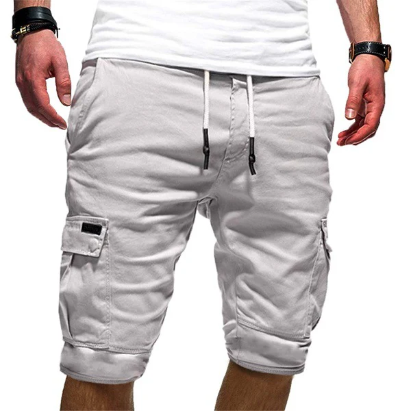 Men's Slim-Fit Cargo Shorts with Drawstring