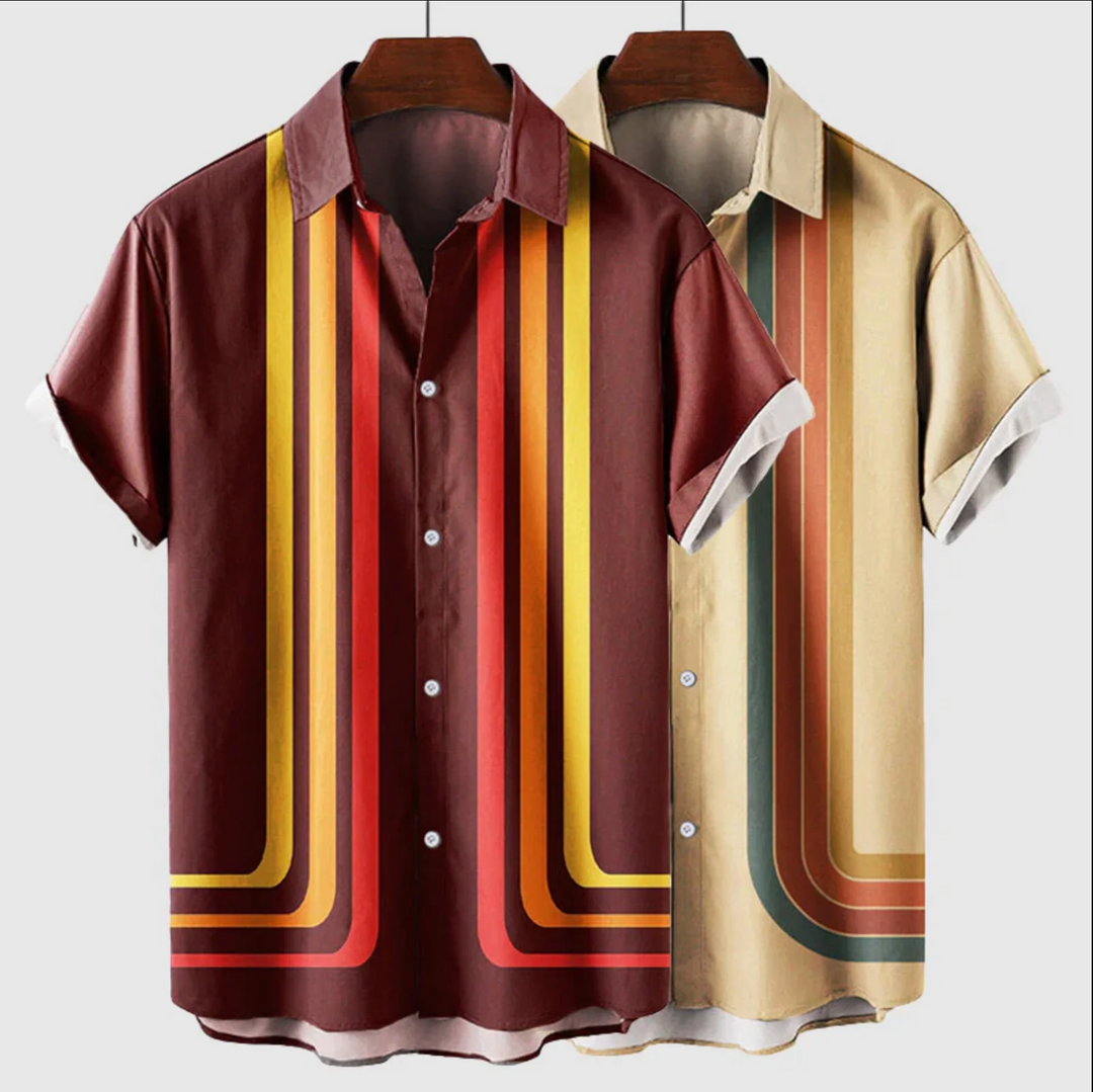Men’s Striped Button-Down Shirt