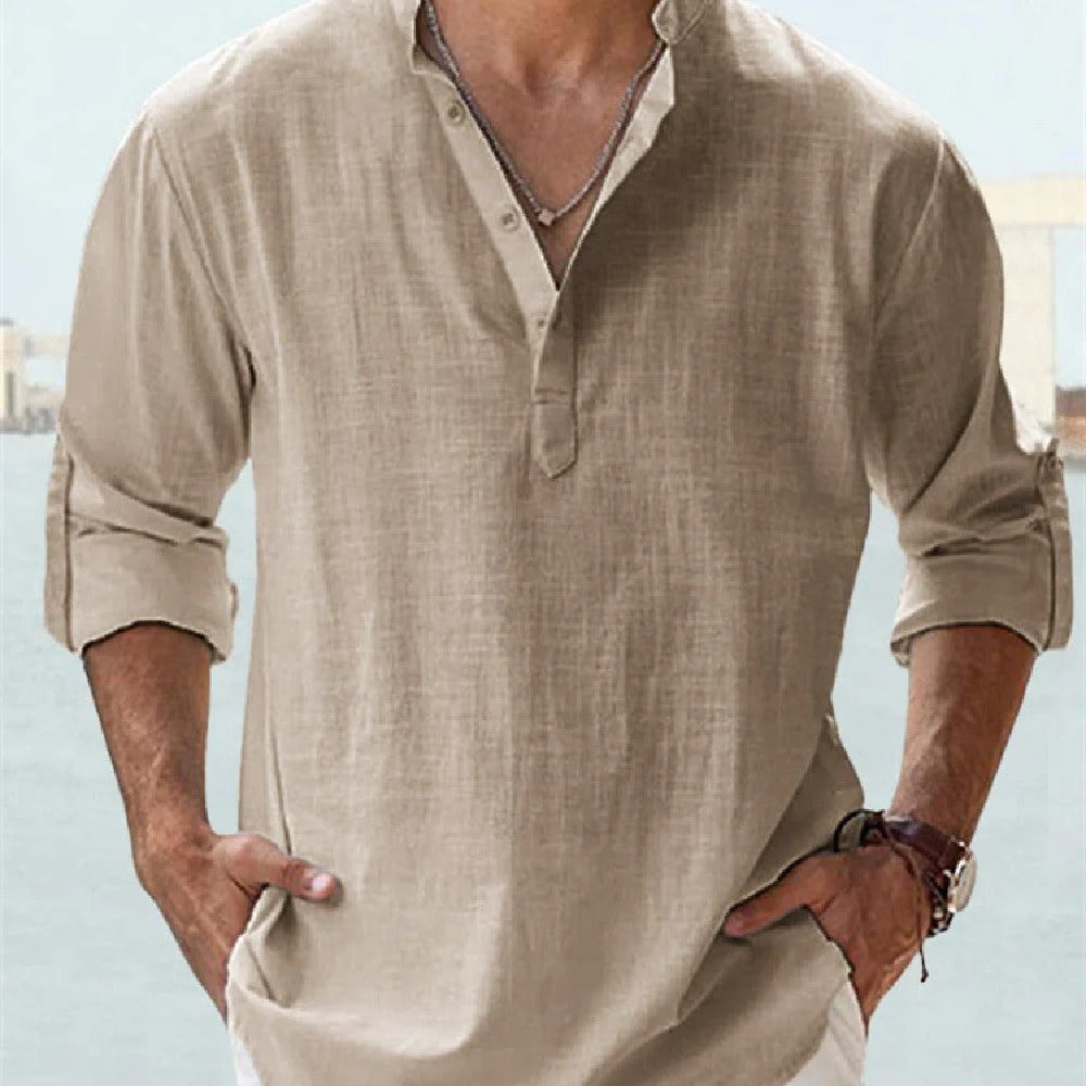 Men’s Shirt with Roll-Tab Sleeves