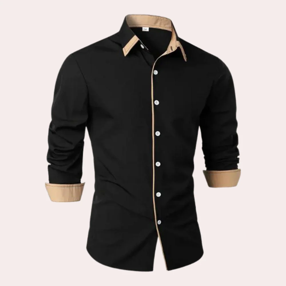 Men’s Two-Tone Button-Down Shirt
