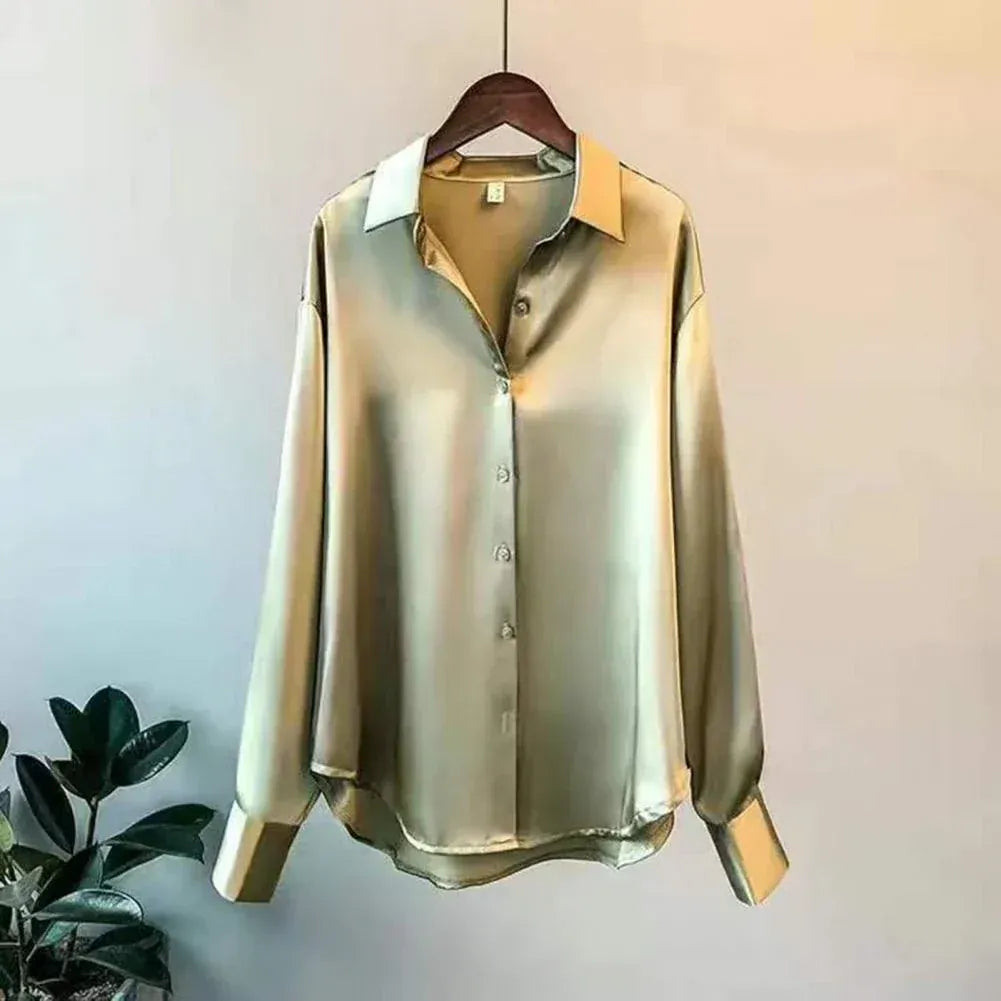 Women’s Long Sleeve Blouse with Collar