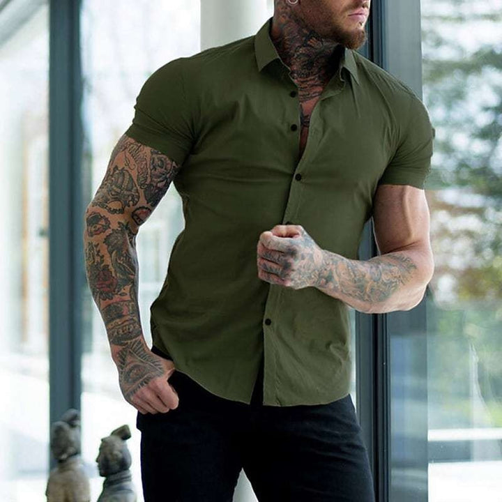 Men's Slim-Fit Short-Sleeve Shirt