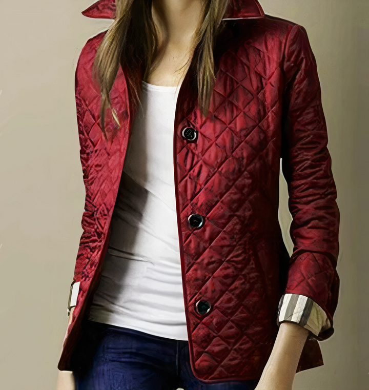 Women’s Quilted Jacket with Button Front