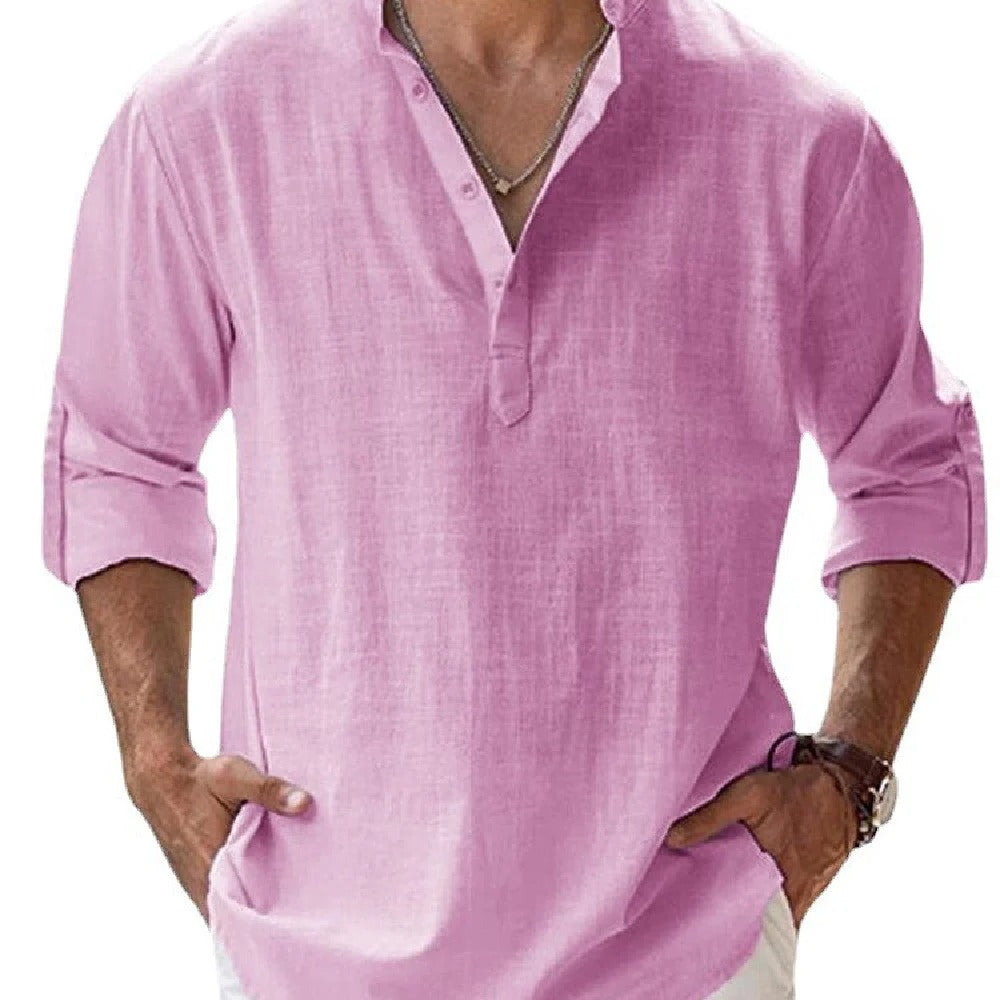 Men’s Shirt with Roll-Tab Sleeves