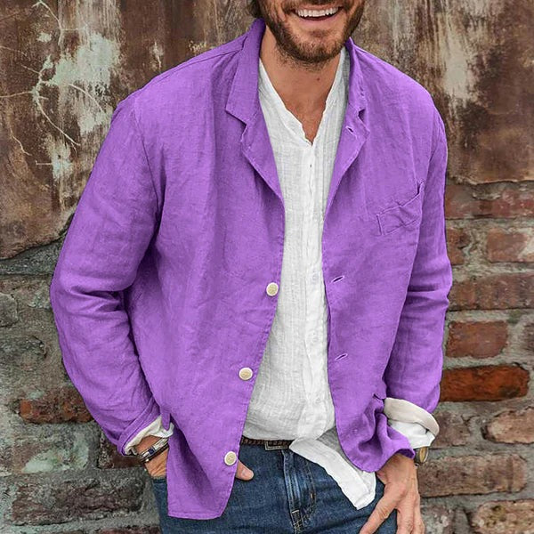 Men’s Button-Up Jacket with Collar