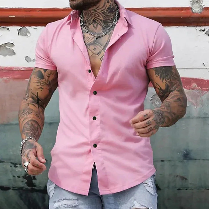 Men's Slim-Fit Short-Sleeve Shirt