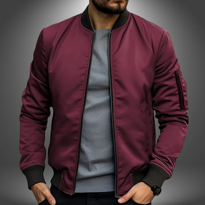 Men's Zip-Front Bomber Jacket