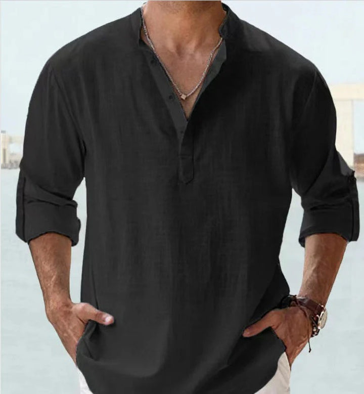 Men’s Shirt with Roll-Tab Sleeves