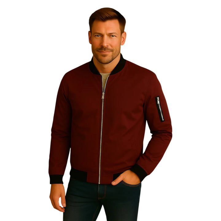Men’s Bomber Jacket with Zipper