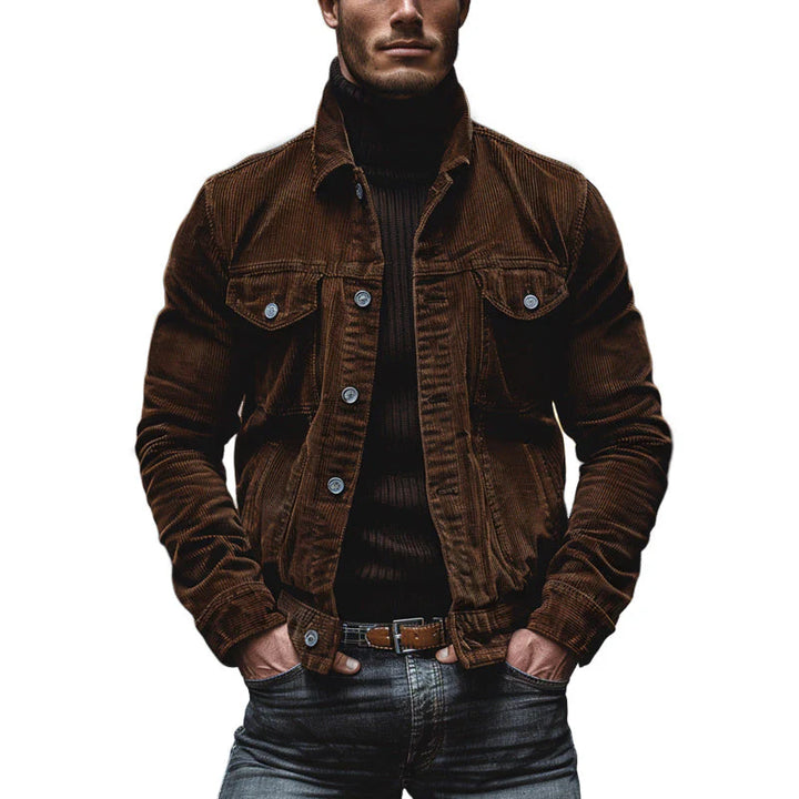 Men’s Buttoned Jacket with Collar