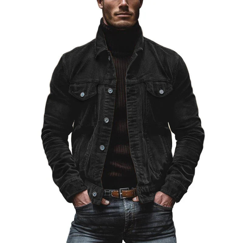 Men’s Buttoned Jacket with Collar
