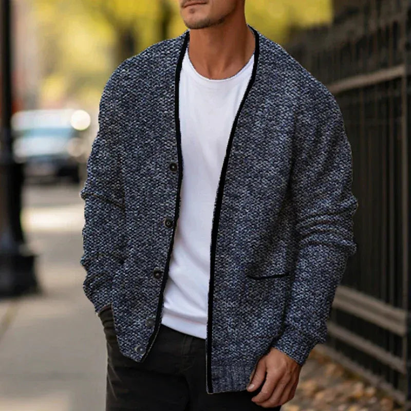 Men’s Cardigan with Buttons and Pocket