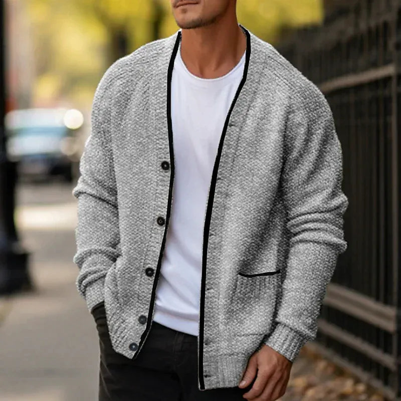 Men’s Cardigan with Buttons and Pocket