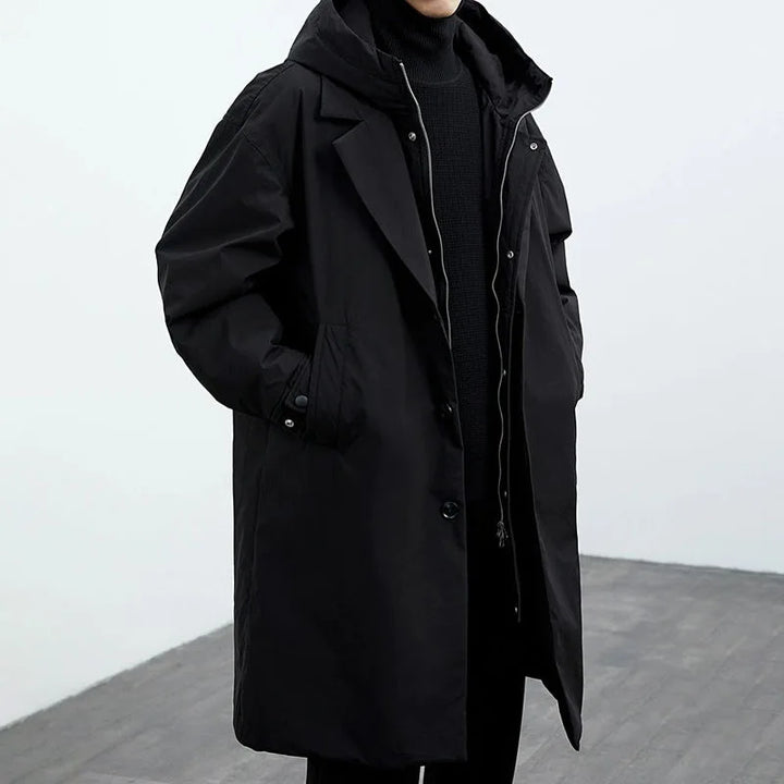 Men’s Coat with Hood and Pockets