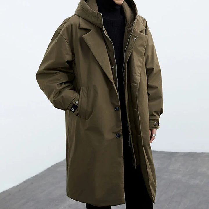 Men’s Coat with Hood and Pockets