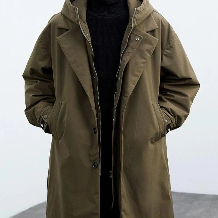 Men’s Coat with Hood and Pockets
