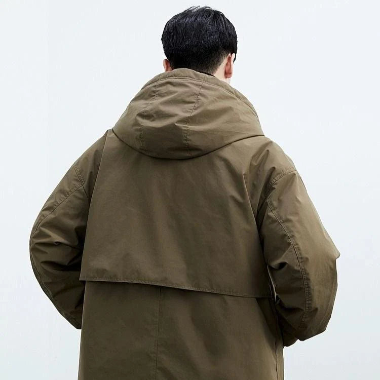 Men’s Coat with Hood and Pockets