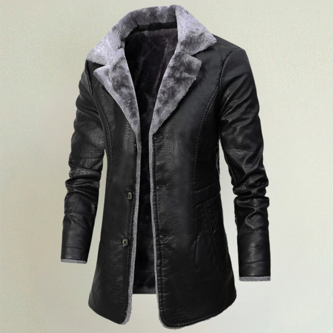 Men’s Collared Jacket with Textured Lining