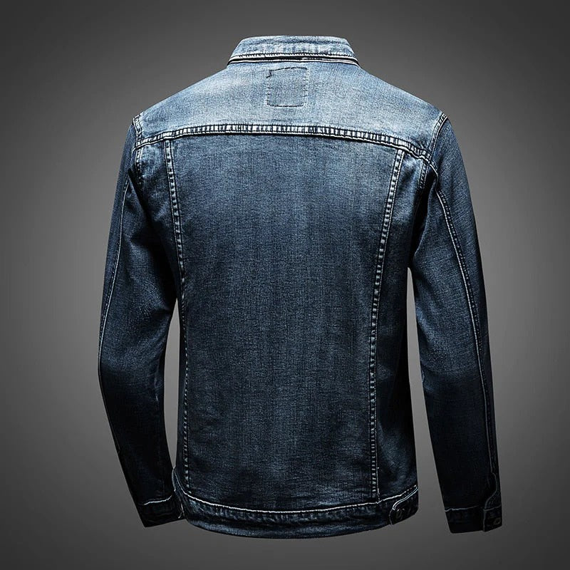 Men’s Denim Jacket with Button Closure