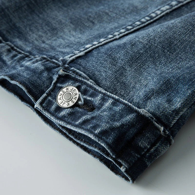 Men’s Denim Jacket with Button Closure