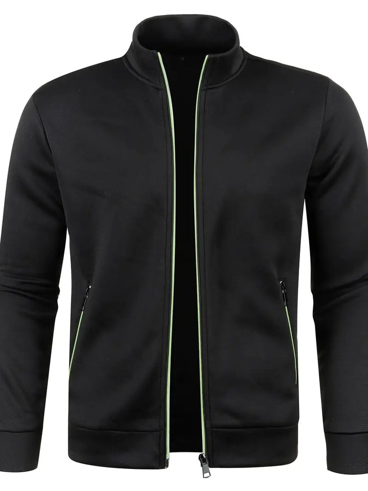 Men’s Full-Zip Jacket with Stand-Up Collar