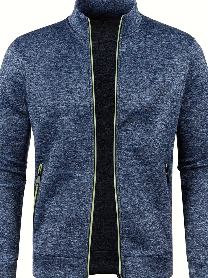 Men’s Full-Zip Jacket with Stand-Up Collar