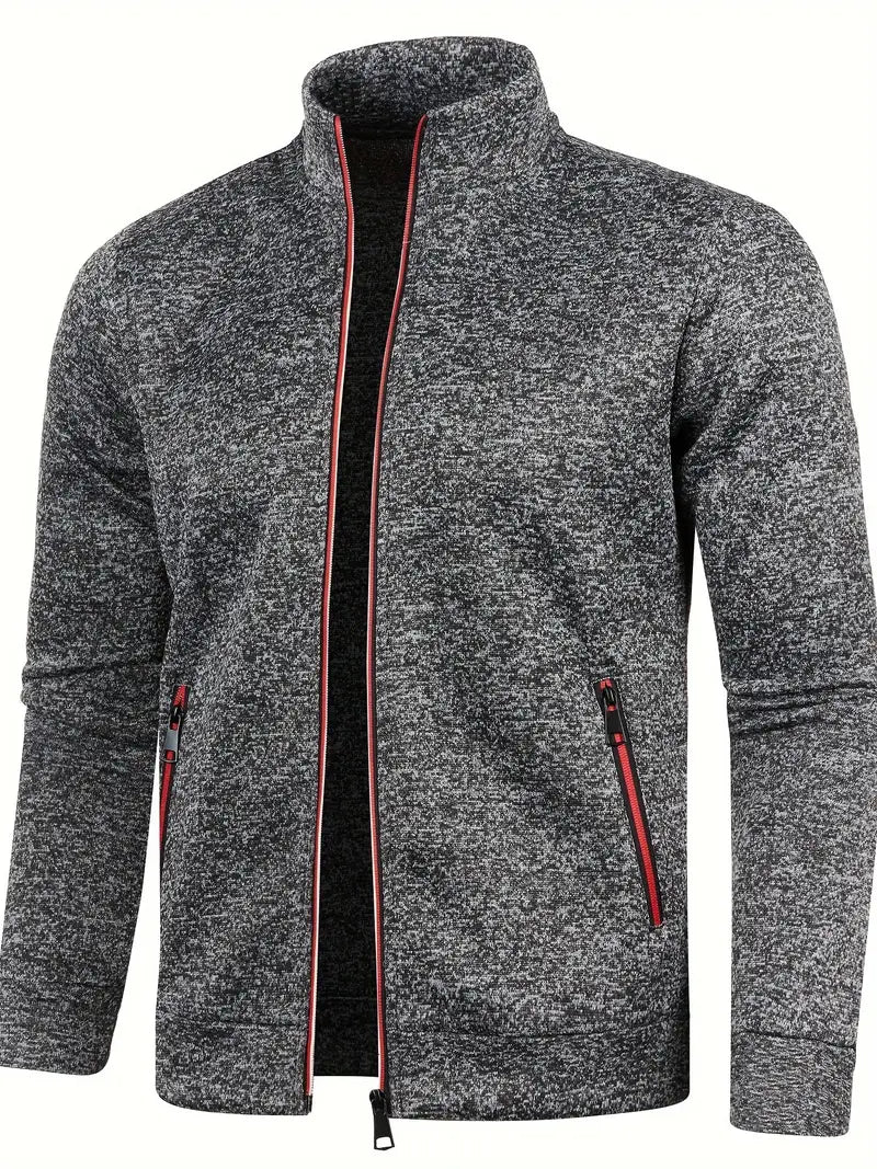 Men’s Full-Zip Jacket with Stand-Up Collar