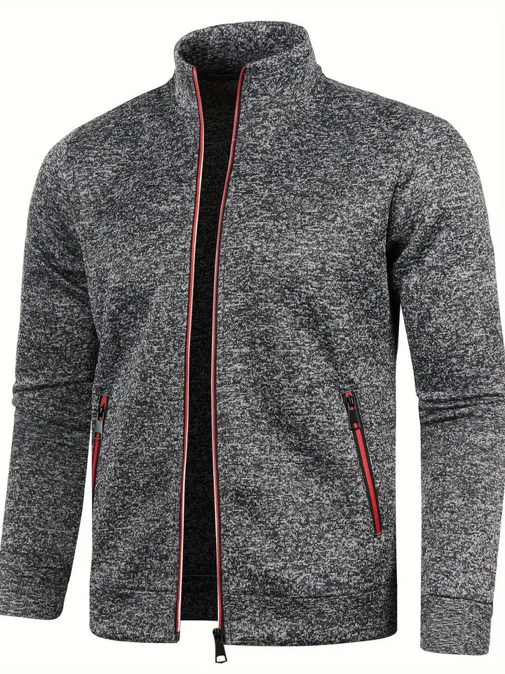 Men’s Full-Zip Jacket with Stand-Up Collar